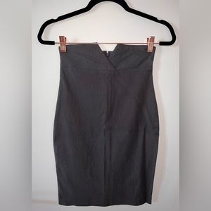 Grey Pencil Skirt Stretch Size S
